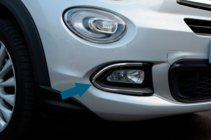 Fiat 500X 2014-2024 гг. Накладки на Противотуманные Фары (Нержавейка) фото 1