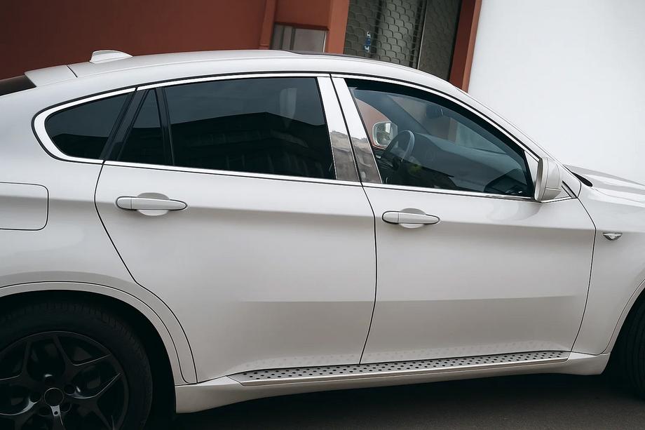 BMW X-6 Полная окантовка стекол (10 шт, нерж.) Image
