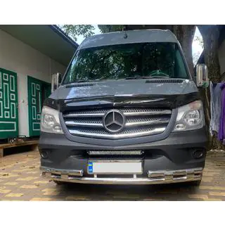 Передняя нижняя дуга Shark (нержавейка) Mercedes Sprinter W906 2006–2018 гг. фото 1