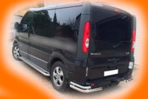 Renault Trafic 2001–2015 гг. Задние уголки AK003-двойные (нерж) фото 1