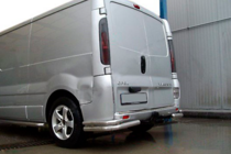 Renault Trafic 2001–2015 гг. Задние уголки AK003-двойные (нерж) фото 2
