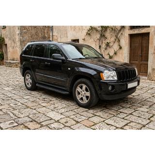 Боковые Подножки Tayga Black (2 шт., Алюминий) Jeep Grand Cherokee WK 2004-2010 гг. фото 1