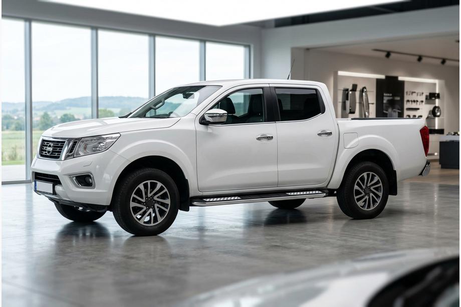 Nissan Navara/NP300 2016- гг. Боковые Подножки Tayga V2 (2 шт., Алюминий) Фото 1