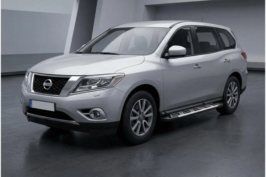 Nissan Pathfinder R52 2012-2021 гг. Боковые Подножки Sunrise (2 шт, Алюминий) Фото 1