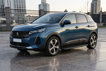 Peugeot 3008 2016-2023 гг. Боковые Подножки Tayga Black (2 шт, Алюминий) фото 1