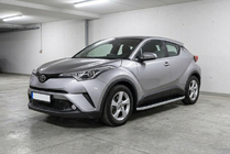 Toyota C-HR 2016-2023 гг. Боковые пороги Tayga Grey (2 шт., алюминий) фото 1