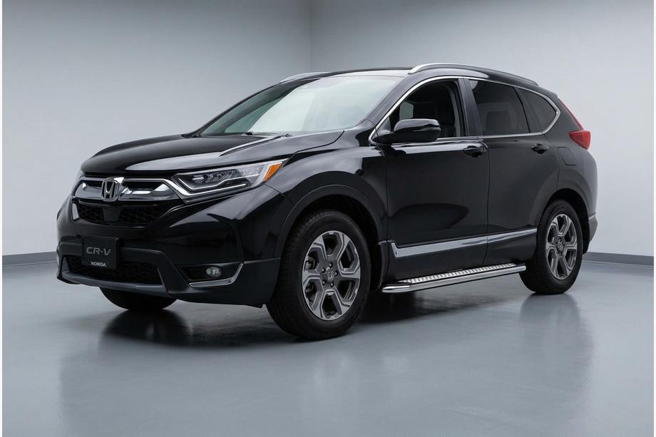 Honda CRV 2017-2022 гг. Боковые Подножки Maydos V2 (2 шт., Алюминий и Нержавейка) Фото 1