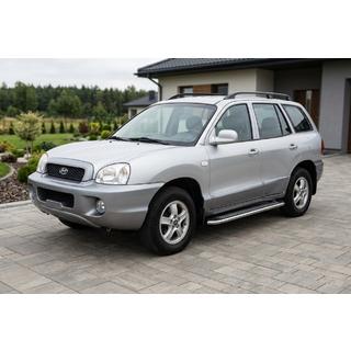 Боковые Подножки Maydos V2 (2 шт., Алюминий и Нержавейка) Hyundai Santa Fe 1 2000-2006 гг. фото 1