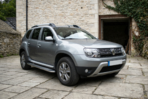 Renault Duster 2008–2017 гг. Боковые Подножки Maydos V2 (2 шт., Алюминий и Нержавейка) фото 1