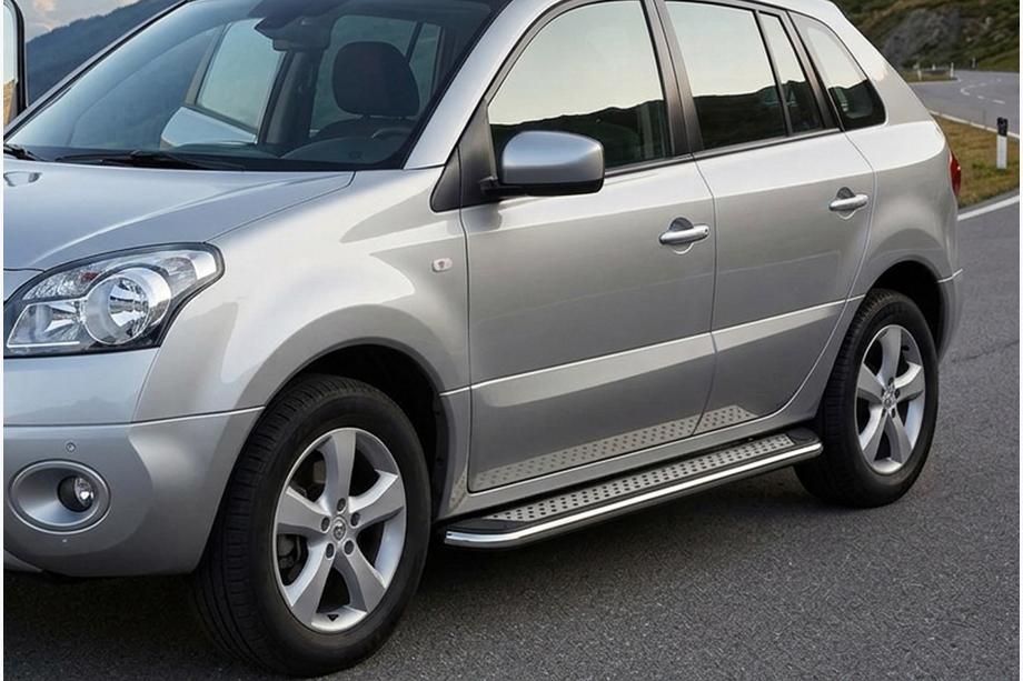Renault Koleos 2008-2016 гг. Боковые Подножки Maydos V2 (2 шт., Алюминий и Нержавейка) Фото 1