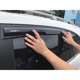 Ветровики Черные (4 шт, MyRacing) Opel Antara 2006-2017 гг. фото 2