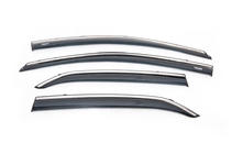 Toyota Corolla 2007-2013 гг. Ветровики с хромированным молдингом (4 шт, Niken) фото 2