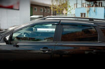 Ветровики с хромированным молдингом (4 шт, Niken) фото 2