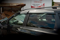 Ветровики с хромированным молдингом (4 шт, Niken) фото 4