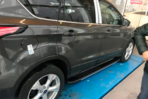 Ford Kuga/Escape 2013-2019 гг. Боковые пороги Bosphorus Grey (2 шт., алюминий) фото 5