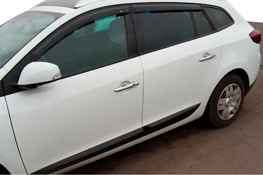 Renault Megane III 2009-2016 гг. Ветровики SW (4 шт, HIC) Фото 13