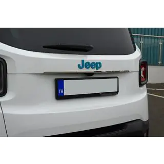 Хромированная накладка над номером (нержавейка) Jeep Renegade 2014- гг.