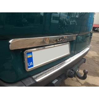 Накладка на крышку багажника над номером BlackChrome (нерж сталь) фото 1