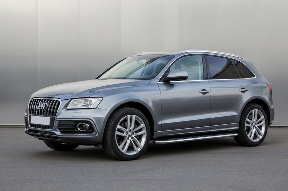 Audi Q5 2008-2017 гг. Боковые Подножки Maydos V2 (2 шт., Алюминий и Нержавейка)
