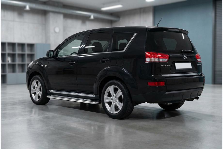 Citroen C-Crosser 2007-2013 гг. Боковые Подножки Maydos V2 (2 шт., Алюминий и Нержавейка) Image