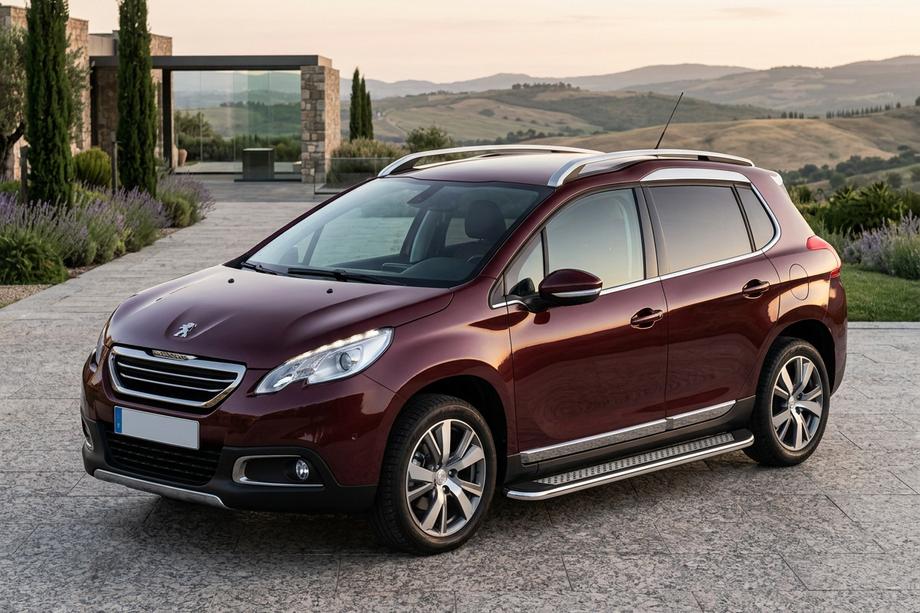 Peugeot 3008 2008-2016 гг. Боковые Подножки Maydos V2 (2 шт., Алюминий и Нержавейка) 2008-2014 Фото 1