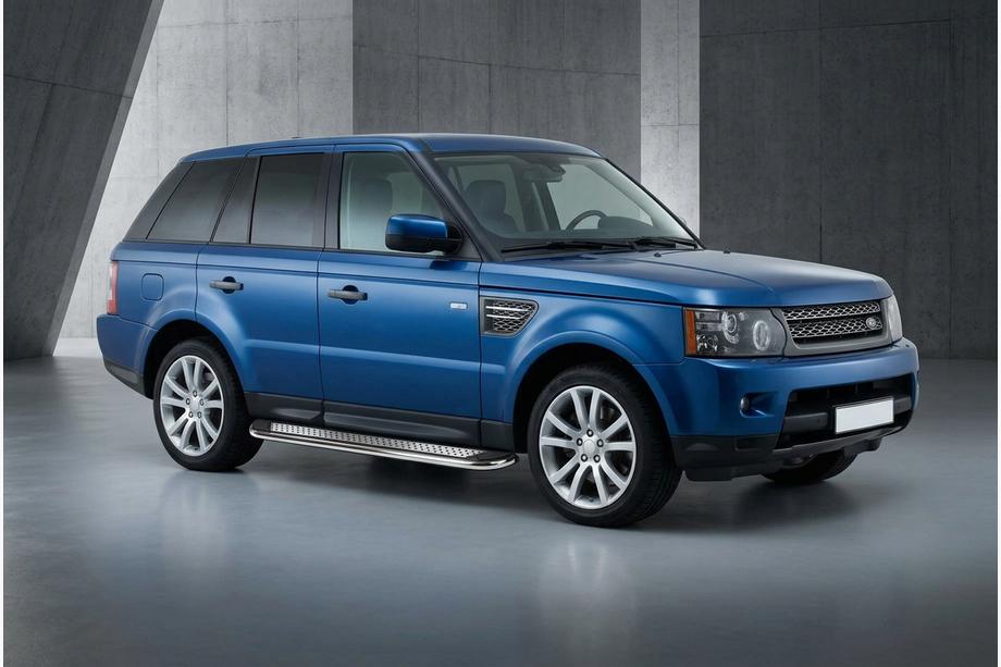 Range Rover Sport 2005-2013 гг. Боковые Подножки Maydos V2 (2 шт., Алюминий и Нержавейка) Фото 1