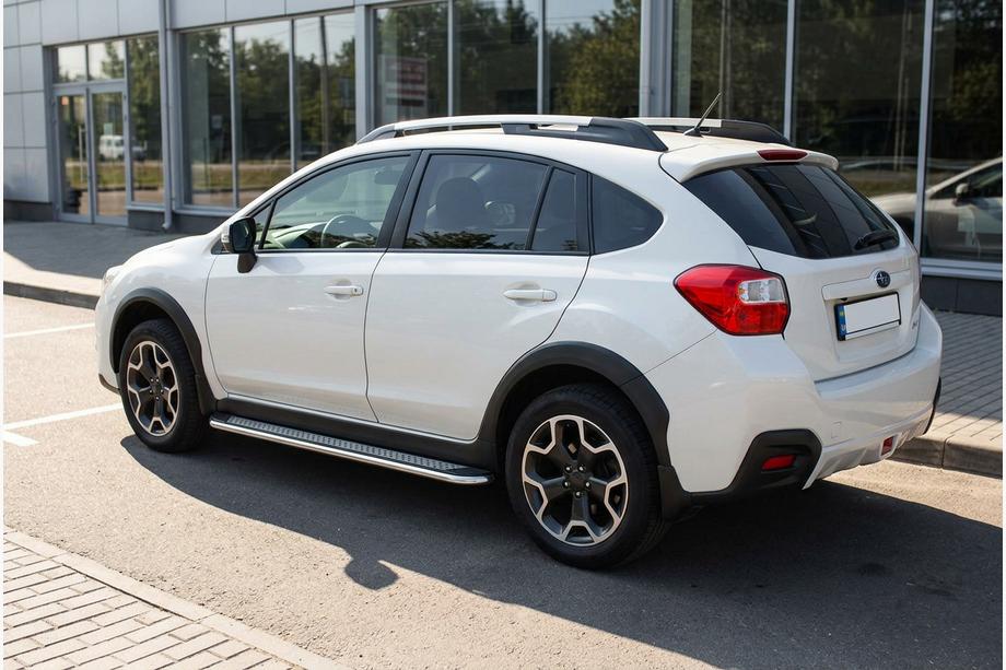 Subaru XV 2011-2017 гг. Боковые Подножки Maydos V2 (2 шт., Алюминий и Нержавейка) Фото 1