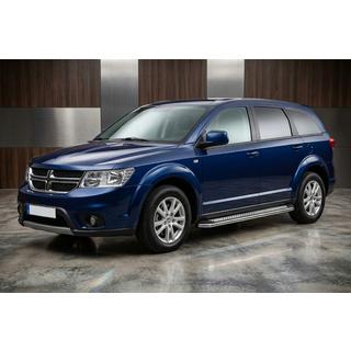 Боковые Подножки Maydos V2 (2 шт., Алюминий и Нержавейка) Dodge Journey 2008-2020 гг. фото 1