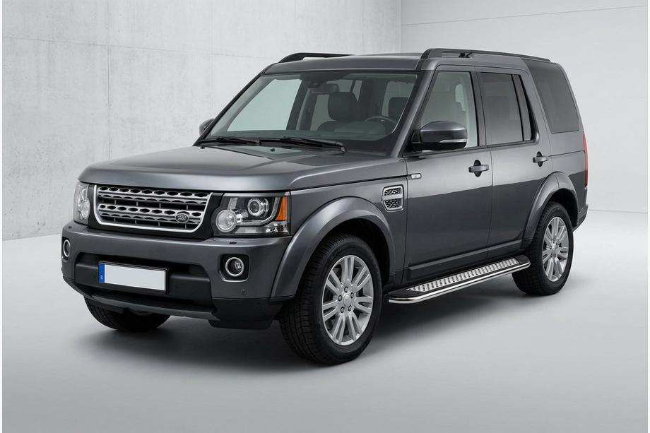 Land Rover Discovery IV 2009-2017 гг. Боковые Подножки Maydos V2 (2 шт., Алюминий и Нержавейка) Фото 1