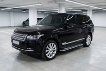Range Rover IV L405 2013-2021 гг. Боковые Подножки Maydos V2 (2 шт., Алюминий и Нержавейка) фото 1