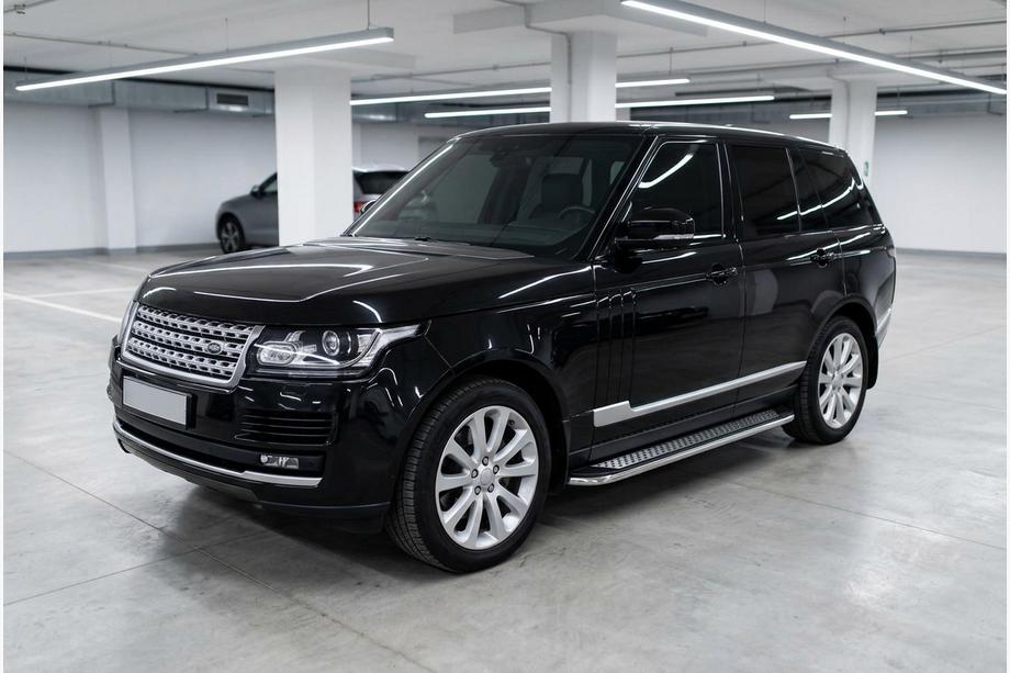Range Rover IV L405 2013-2021 гг. Боковые Подножки Maydos V2 (2 шт., Алюминий и Нержавейка) Image