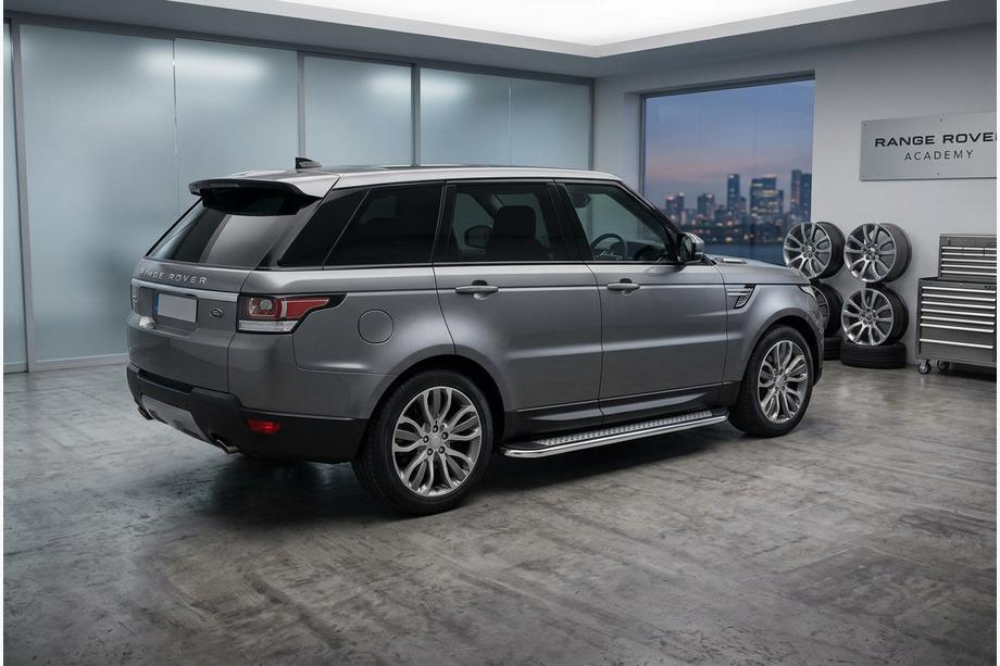Range Rover Sport 2014-2022 гг. Боковые Подножки Maydos V2 (2 шт., Алюминий и Нержавейка) Фото 1