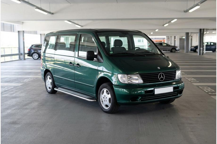 Mercedes Vito W638 1996-2003 гг. Боковые Подножки Maydos V2 (2 шт., Алюминий и Нержавейка) Фото 1