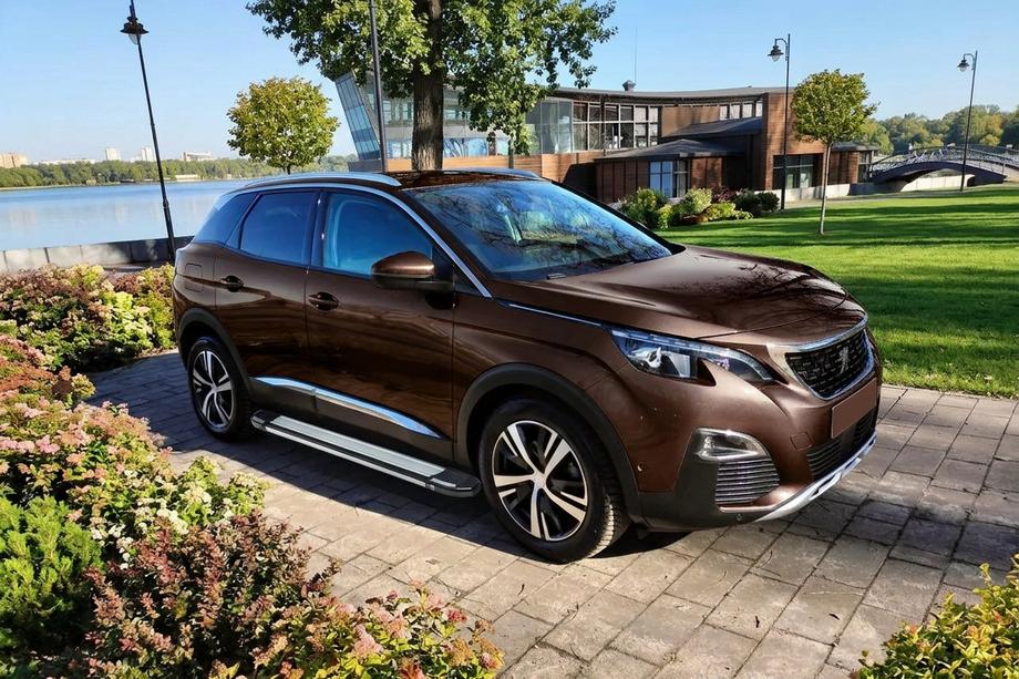 Peugeot 3008 2016-2023 гг. Боковые Подножки Rainbow (2 шт., Алюминий) Image