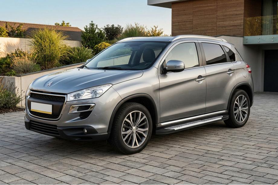 Peugeot 4008 2012-2017 гг. Боковые Подножки Line (2 шт., Алюминий) Image