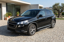 Peugeot 4008 2012-2017 гг. Боковые Подножки Maya V1 (2 шт., Алюминий) фото 1