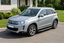 Citroen C-4 Aircross 2012-2017 гг. Боковые пороги RedLine V1 (2 шт., алюминий) фото 1