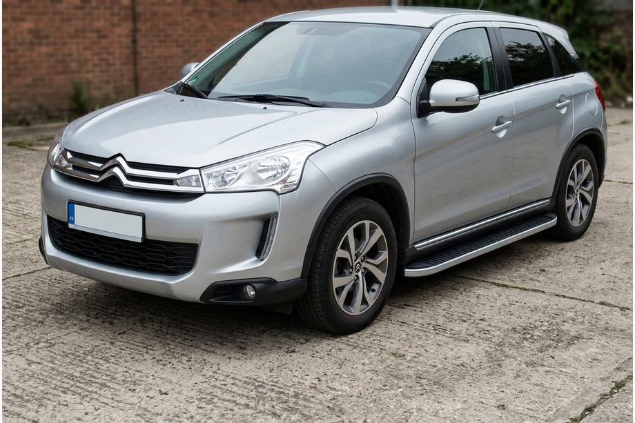 Citroen C-4 Aircross 2012-2017 гг. Боковые Подножки Tayga (2 шт., Алюминий) Image
