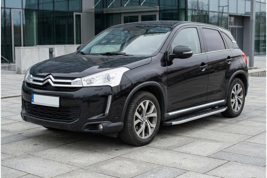 Citroen C-4 Aircross 2012-2017 гг. Боковые пороги Fullmond (2 шт., алюминий) Image