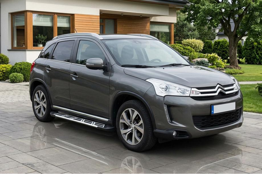 Citroen C-4 Aircross 2012-2017 гг. Боковые Подножки Sunrise (2 шт., Алюминий) Image