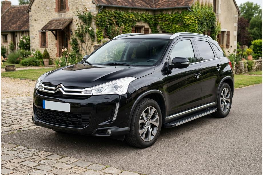 Citroen C-4 Aircross 2012-2017 гг. Боковые Подножки Maya V1 (2 шт., Алюминий) Image