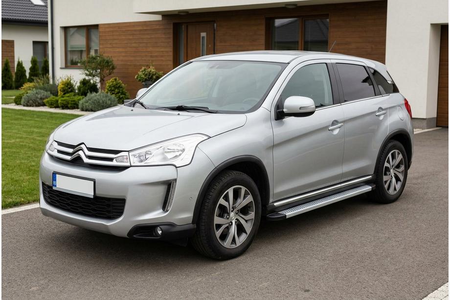Citroen C-4 Aircross 2012-2017 гг. Боковые Подножки Maya V2 (2 шт., Алюминий) Image