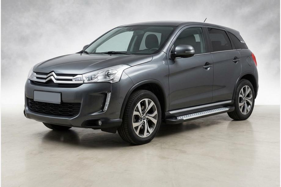 Citroen C-4 Aircross 2012-2017 гг. Боковые Подножки Тип X5 (2 шт., Алюминий) Image
