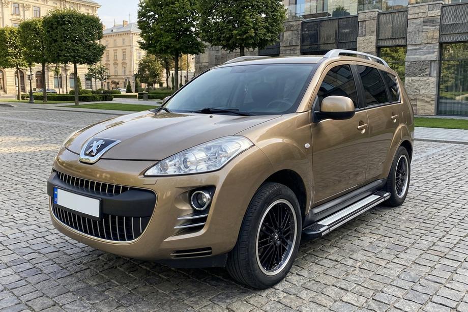 Peugeot 4007 2007-2013 гг. Боковые пороги Rainbow (2 шт., алюминий) Image