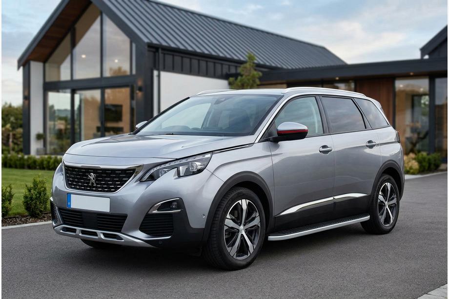 Peugeot 5008 2016-2023 гг. Боковые Подножки Tayga Grey (2 шт., Алюминий) Image