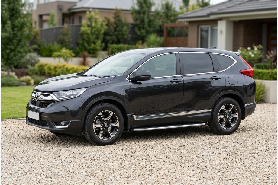 Honda CRV 2017-2022 гг. Боковые пороги Fullmond (2 шт., алюминий) Image