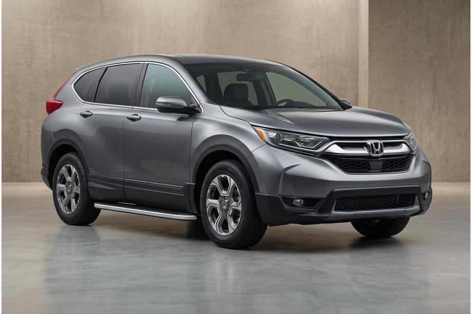 Honda CRV 2017-2022 гг. Боковые Подножки Tayga Grey (2 шт., Алюминий) Image