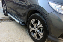 Honda CRV 2017-2022 гг. Боковые Подножки Line (2 шт., Алюминий) фото 1