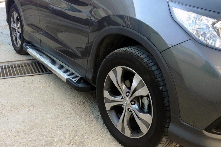Honda CRV 2017-2022 гг. Боковые Подножки Line (2 шт., Алюминий) Image
