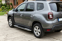 Renault Duster 2018-2024 гг. Боковые Подножки Tayga V2 (2 шт., Алюминий) фото 1